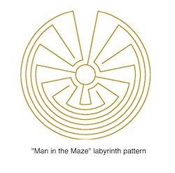 man in the maze labyrinth pattern